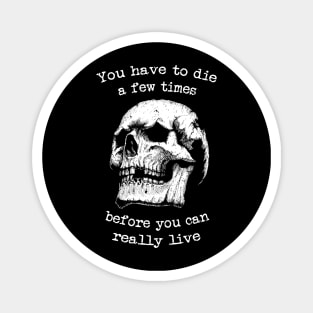 Bukowski quote skull Magnet